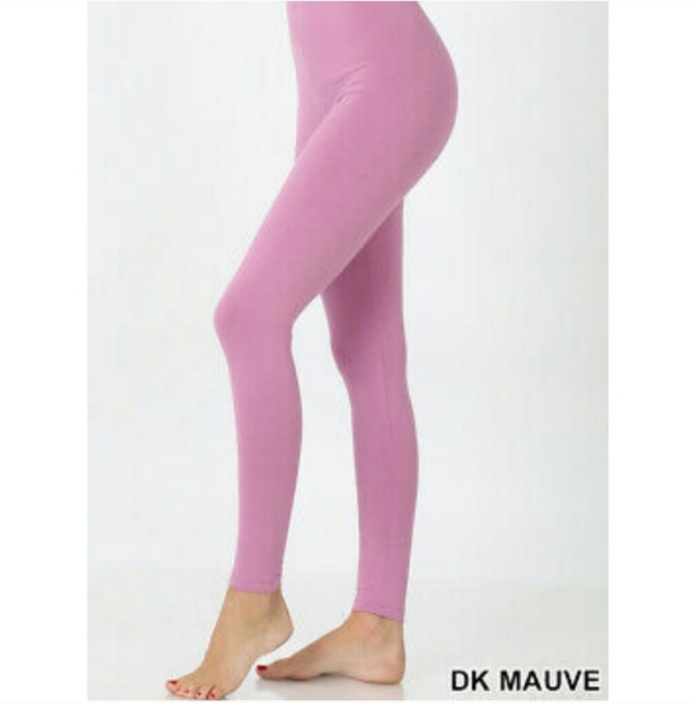 PICK 3/$25 SALE Zenana Outfitters Plus Size Leggings Mauve 1X/2X (14-16)
